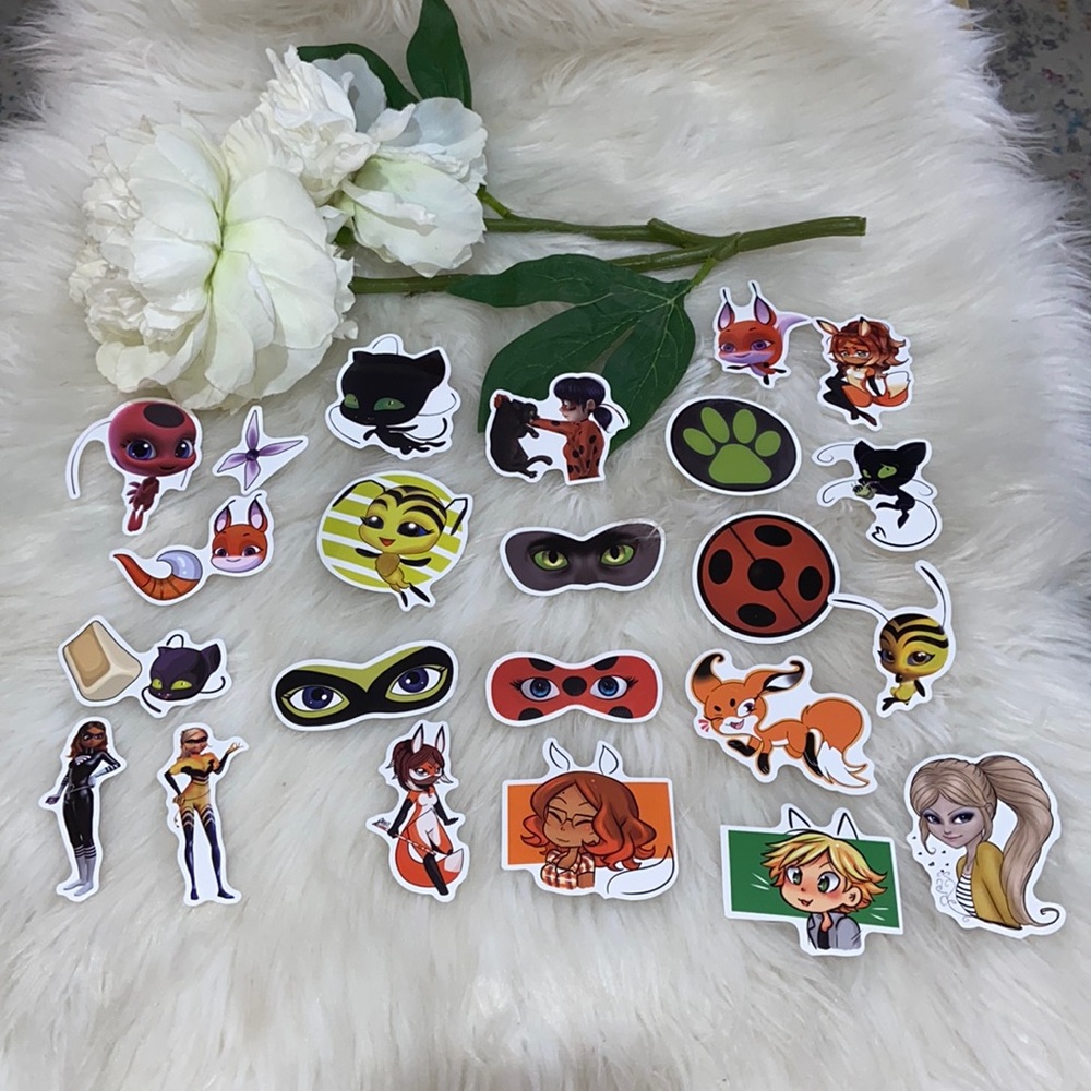 🐞23 Miraculous Ladybug Mix Stickers 🐞